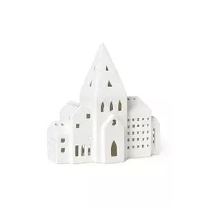 Kähler felinar Urbania Lighthouse City 21 cm culoarea alb imagine