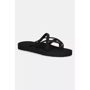Teva slapi Olowahu culoarea negru, cu toc plat, 6840 imagine