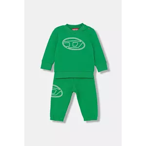 Diesel trening din bumbac pentru bebeluși STIMOTYB-SET OVERALLS culoarea verde, K00716 imagine