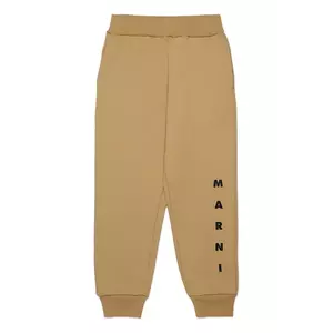 Marni pantaloni de trening pentru copii MP72U TROUSERS culoarea bej, cu imprimeu, M01218 imagine