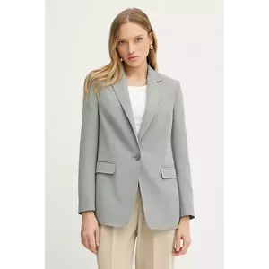 BOSS Orange sacou culoarea gri, un singur rand de nasturi, uni, 50545586 imagine