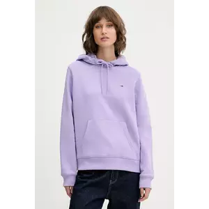 Tommy Jeans bluză culoarea bordo, cu glugă, uni, DW0DW19958 imagine