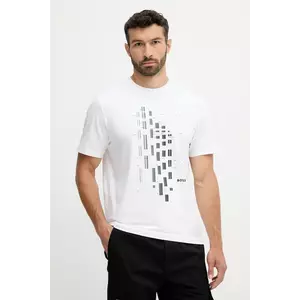 BOSS Green tricou culoarea alb, cu imprimeu, 50543808 imagine