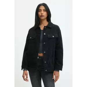 Answear.LAB geaca din velur culoarea negru, de tranzitie imagine