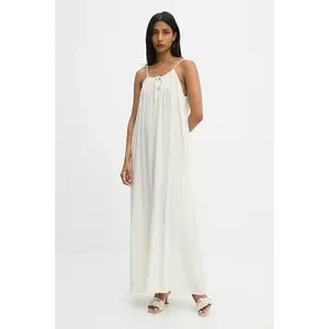 Answear.LAB rochie culoarea bej, maxi, drept imagine