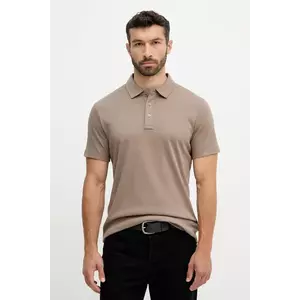 Michael Kors polo de bumbac culoarea gri, melanj imagine