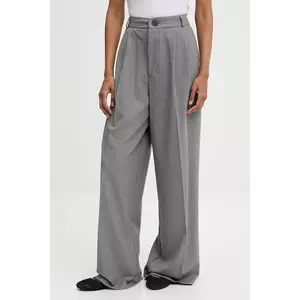 Answear Lab pantaloni culoarea negru, lat, high waist imagine