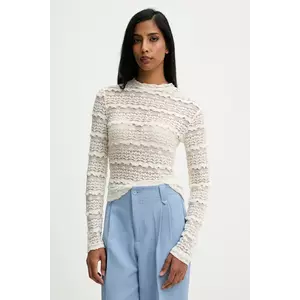 Answear.LAB bluza culoarea bej, neted imagine