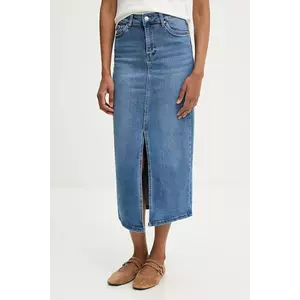 Answear.LAB fusta jeans midi, creion imagine