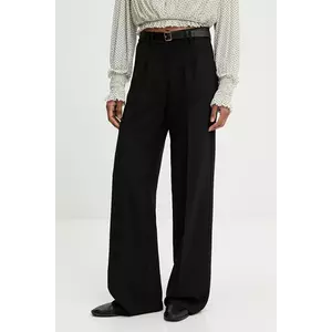 Answear.LAB pantaloni culoarea negru, lat, high waist imagine
