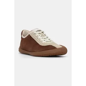 Camper sneakers din piele întoarsă TWS culoarea maro, K101054-001 imagine