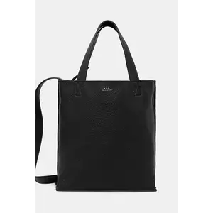 A.P.C. poșetă de piele cabas maiko small culoarea negru, PXCBC.M61667 imagine