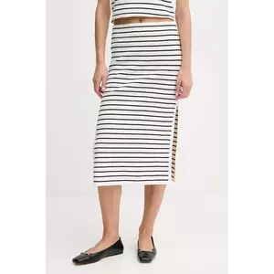 Dkny fustă culoarea alb, midi, creion, DJ5R0729 imagine