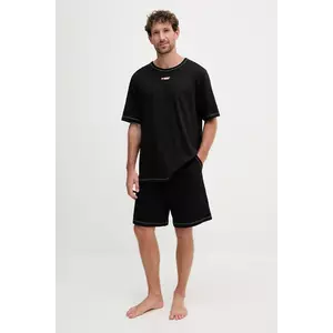 Diesel pijamale de bumbac SET-ADAM-D-CORE culoarea negru, cu imprimeu, A19353.0PJBB imagine