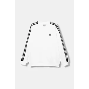 adidas Originals bluză Oversize Crew culoarea alb, cu imprimeu, JY1404 imagine