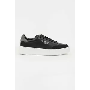 Karl Lagerfeld sneakers din piele MAXI KUP RSG culoarea negru, KL52241 imagine