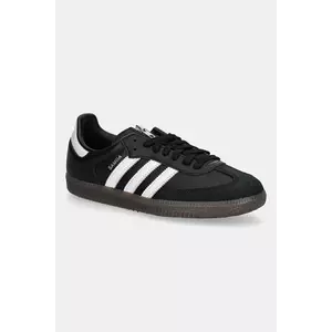adidas Originals sneakers din piele SAMBA OG x Jeremy Scott culoarea negru, JQ8835 imagine