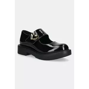 Love Moschino ghete de piele culoarea negru, cu platformă, JA10114G1NIH0000 imagine