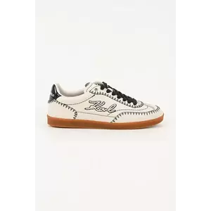 Karl Lagerfeld sneakers din piele KANDIDATE culoarea bej, KL63810A imagine