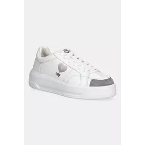 Love Moschino sneakers din piele culoarea alb, JA15205G1NIAJ10B imagine