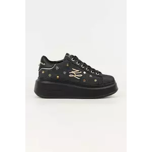 Karl Lagerfeld sneakers ANAKAPRI culoarea negru, KL63528D imagine
