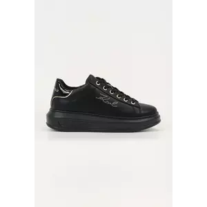 Karl Lagerfeld sneakers din piele KAPRI culoarea negru, KL62518 imagine