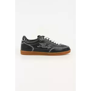 Karl Lagerfeld sneakers din piele KANDIDATE culoarea negru, KL63810A imagine