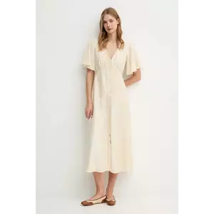 Hoss Intropia rochie culoarea bej, maxi, evazați, 8229128 imagine