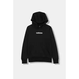 adidas bluză copii culoarea negru, cu glugă, cu imprimeu, JN2430 imagine