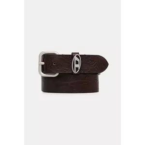 Diesel curea de piele OVAL D LOGO B-1DR OVAL D culoarea maro, X10314.PS681 imagine