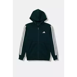 adidas bluză copii culoarea verde, cu glugă, uni, JY4978 imagine