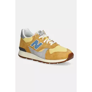 New Balance sneakers din piele întoarsă 475 culoarea galben, U475HB imagine