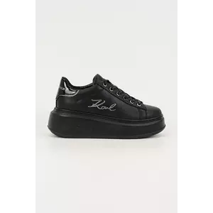 Karl Lagerfeld sneakers din piele ANAKAPRI culoarea negru, KL63513 imagine