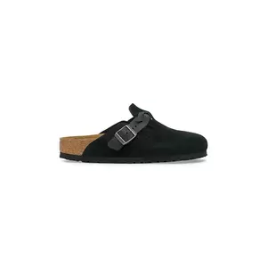 Birkenstock papuci din piele Boston Braided culoarea negru, 1030497 imagine