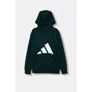 adidas bluză copii culoarea verde, cu glugă, cu imprimeu, JW3461 imagine