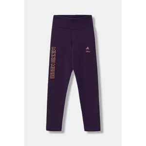 adidas leggins copii culoarea violet, cu imprimeu, JL9192 imagine