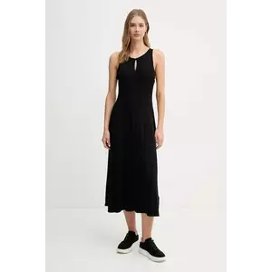 Dkny rochie culoarea negru, maxi, evazați, P5ED0BMX imagine