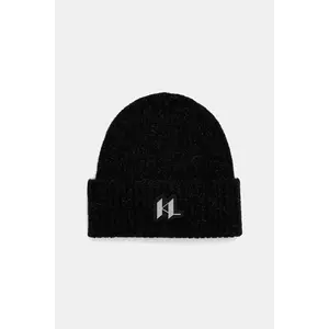 Karl Lagerfeld căciulă K/MONOGRAM culoarea negru, bumbac, A3M33075 imagine