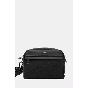BOSS poșetă de piele culoarea negru, 50548202 imagine