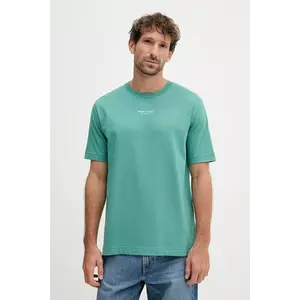 Marc O'Polo tricou din bumbac culoarea turcoaz, cu imprimeu, M26201251382 imagine