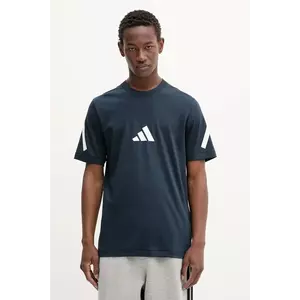 adidas tricou din bumbac x Z.N.E culoarea bleumarin, cu imprimeu, JW4735 imagine