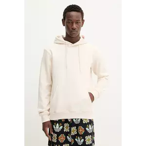 adidas Originals bluză Essentials culoarea bej, cu glugă, uni, HZ3598 imagine