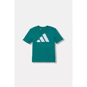 adidas tricou de bumbac pentru copii culoarea verde, cu imprimeu, JW2415 imagine