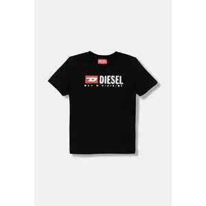 Diesel tricou de bumbac pentru copii TADJUSTK14 T-SHIRT culoarea negru, cu imprimeu, J02475 imagine