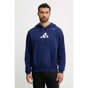 adidas Performance hanorac de antrenament Category Training Graphic culoarea bleumarin, cu glugă, cu imprimeu, JM8974 imagine