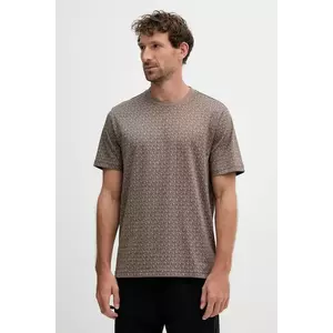 Michael Kors tricou din bumbac culoarea maro, cu imprimeu, CS5529A5KS imagine