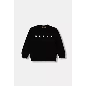 Marni hanorac de bumbac pentru copii MS340U SWEAT-SHIRT culoarea negru, cu imprimeu, M01612 imagine