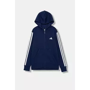 adidas bluză copii culoarea bleumarin, cu glugă, cu imprimeu, JY4980 imagine
