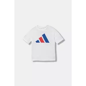 adidas tricou de bumbac pentru copii culoarea alb, cu imprimeu, JY0298 imagine