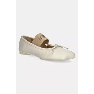 MM6 Maison Margiela balerini de piele culoarea bej, S59WZ0099 imagine